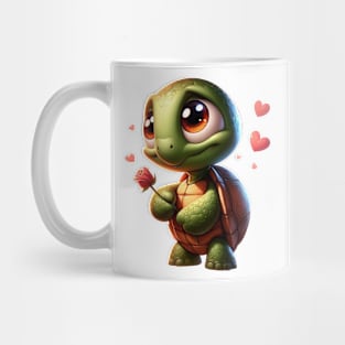 Cute Turtle on a Date Mug